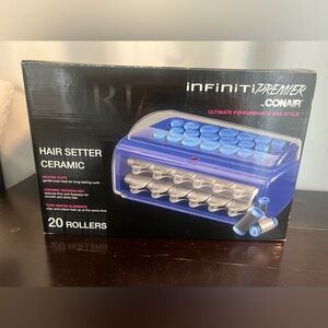 Hot Rollers Hair Setter Heated Clips Conair Infinity Premier 20 Ceramic Rollers